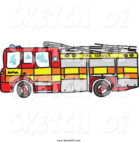 Fire Truck Sketch at PaintingValley.com | Explore collection of Fire ...