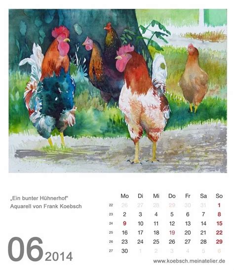 Kalenderblatt Juni 2019 Bilder Aquarelle Vom Meer Mehr Von Frank