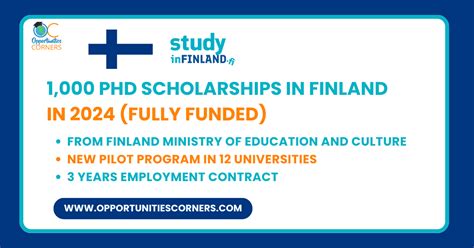 1 000 Fully Funded Phd Scholarships In Finland In 2024 Apply Now