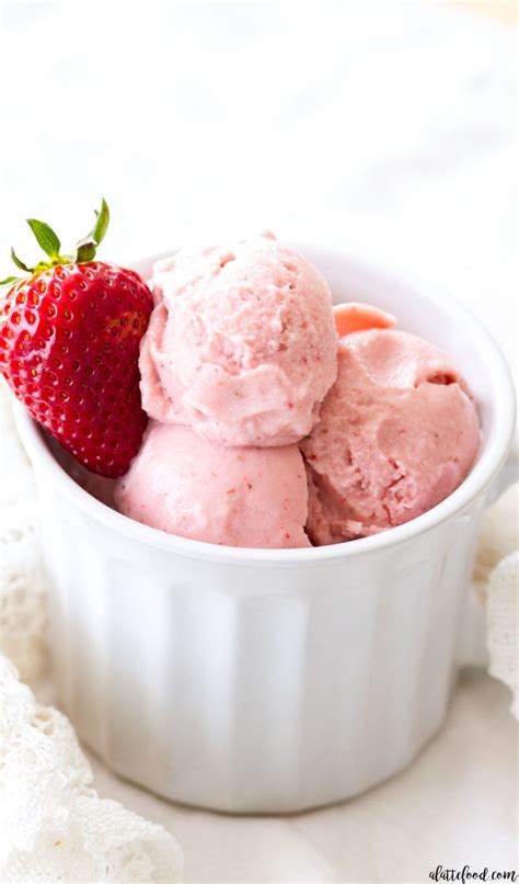 Strawberry Buttermilk Ice Cream A Latte Food