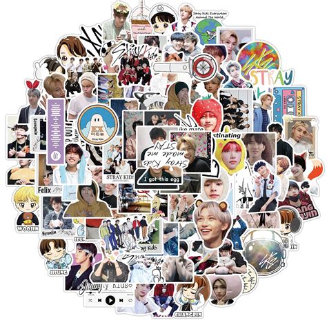 Buy MZLK 100pcs Cute Stray Kids Stickers, Kpop Singer Stickers for ...