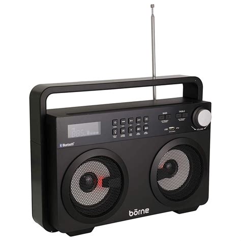 Borne Wireless Bluetooth Boombox Portable Speaker With Fm Radio