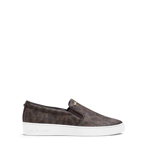 Michael Kors Keaton Logo Slip On Sneaker In Brown Lyst