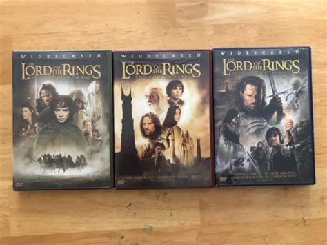 LORD OF THE RINGS TRILOGY Widescreen 6 Disc DVD LOTR Fellowship Two