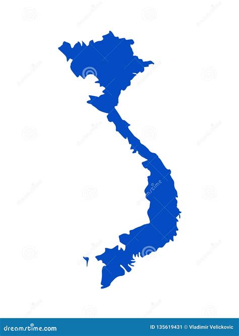 Vietnam Map - Socialist Republic of Vietnam Stock Vector - Illustration