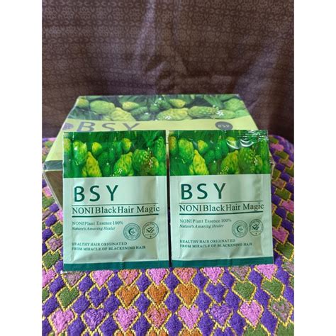 Jual BSY Noni Black Hair Magic Per Sachet Shopee Indonesia