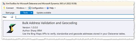 Free Xrm Toolbox Utility Bulk Address Validation With Bing Maps