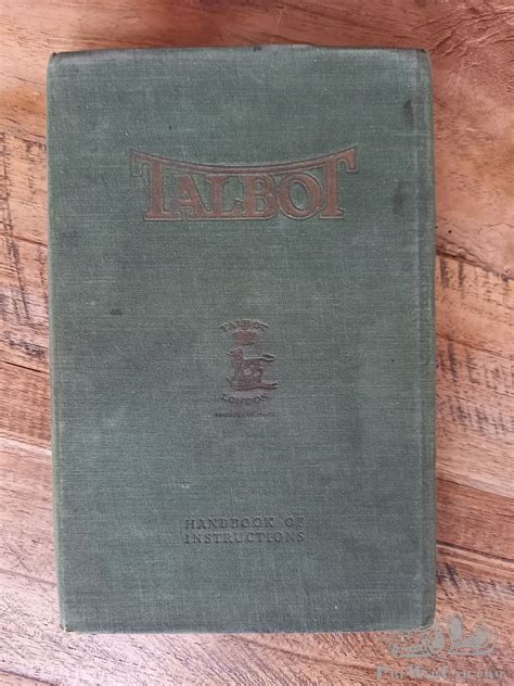 Part Talbot Documentation/ Books Talbot for sale - PreWarCar