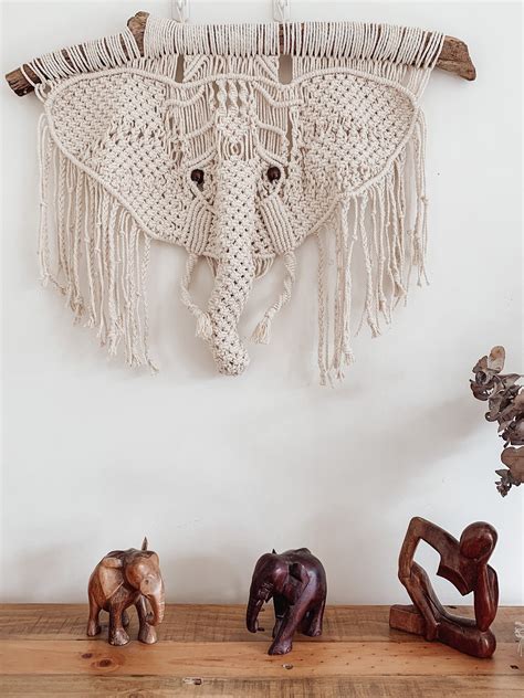 Macrame Pattern I Babar I Macrame Elephant Animal Macrame Etsy Nederland