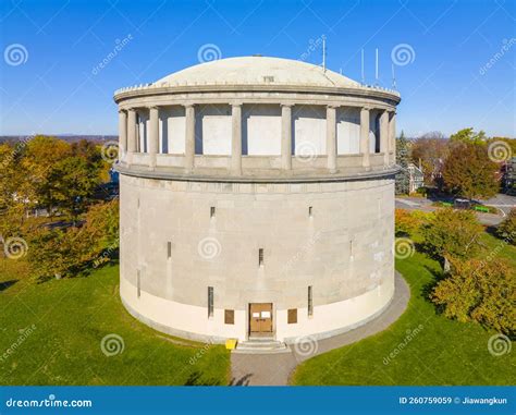 Arlington Reservoir Aerial View in Fall, Arlington, MA, USA Stock Image ...