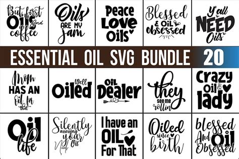 Essential Oil Svg Bundle Buy T Shirt Designs