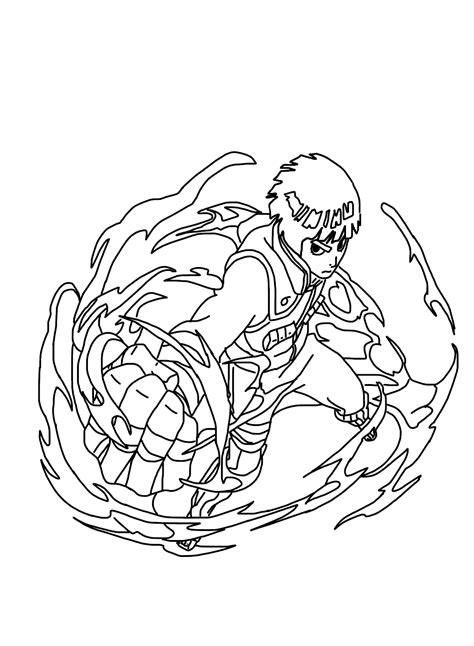 Rock Lee Coloring Page Free Printable Coloring Pages