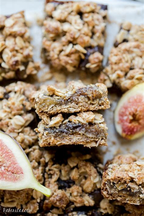 Oatmeal Fig Bars (Gluten Free + Vegan) - Bakerita