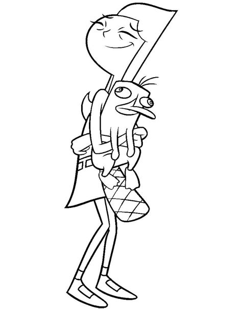 Candace Abrazando A Perry Para Colorear Imprimir E Dibujar