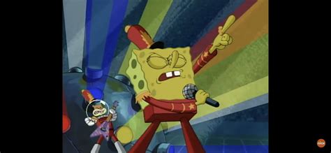 Spongebob singing “Sweet Victory” in Band Geeks is wearing his Best Friend’s Forever ring from ...