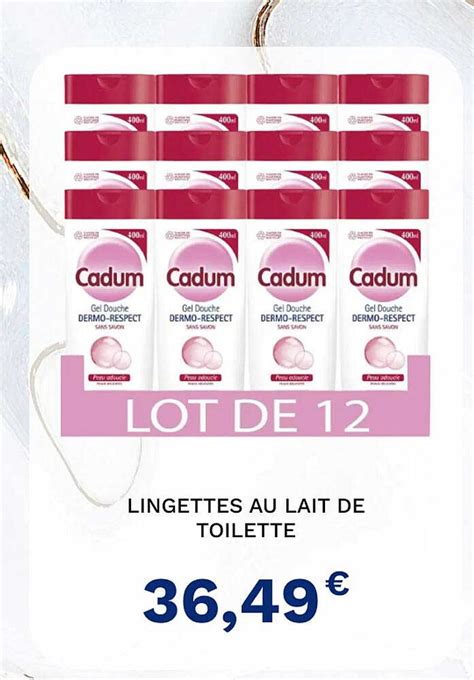 Promo Lingettes Au Lait De Toilette Cadum Chez Cdiscount Icatalogue Fr