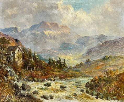 F E Jamieson Fine Antique Scottish Highlands Oil Painting Old