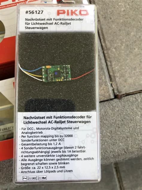 PIKO 56127 NACHRÜSTSET Funktionsdecoder für Piko Railjet Steuerwagen AC