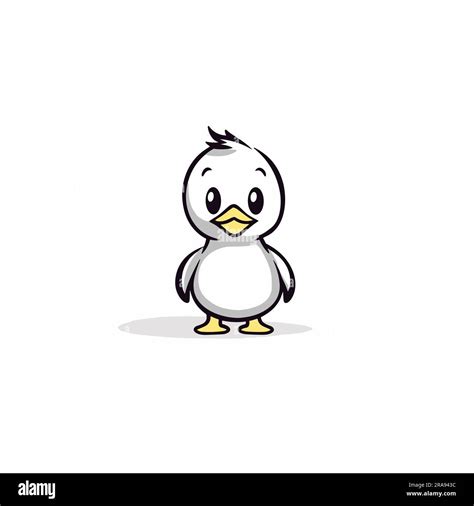 Duck Duck Hand Drawn Illustration Vector Doodle Style Cartoon