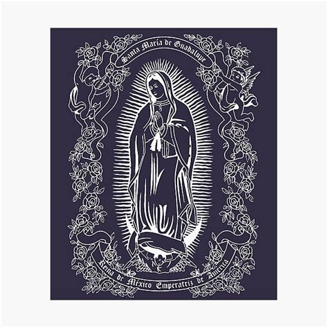 Virgin Mary Catholic Vintage Engraving Virgin Mary Posters