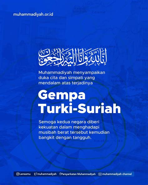 Pp Muhammadiyah Sampaikan Duka Mendalam Atas Musibah Gempa Di Turki Dan