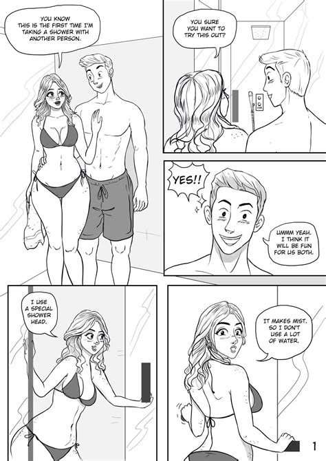 Rule 34 1boy 1girls Ass Ass Expansion Bikini Bra Breast Expansion Breasts Cleavage Comic