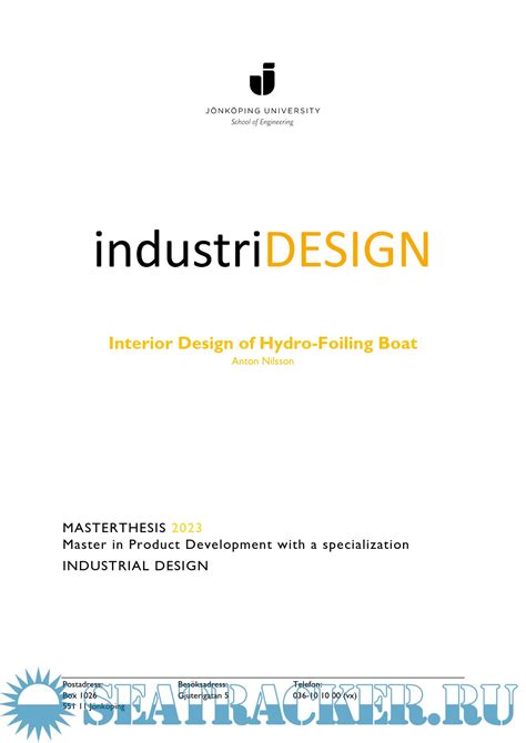 Interior Design Of Hydro Foiling Boat Nilsson A Pdf