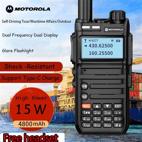 Motorola Walkie Talkies Two Way Radio Portable Vhfuhf Fm Transceiver