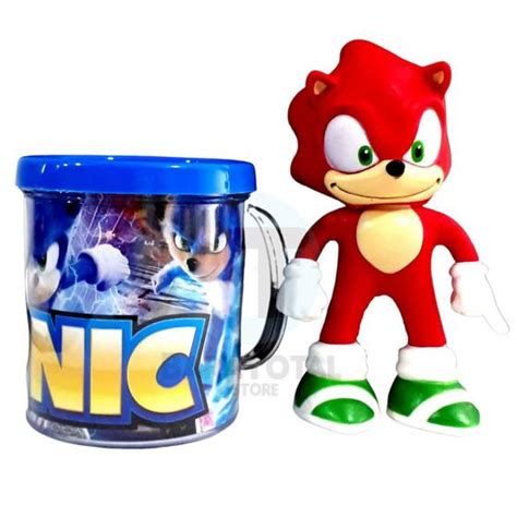 Boneco Sonic Pequeno Caneca Personalizada Colecion Vel Bonequinho Game