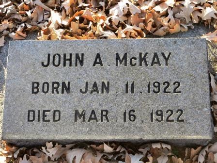 John Allen McKay 1922 1922 Mémorial Find a Grave