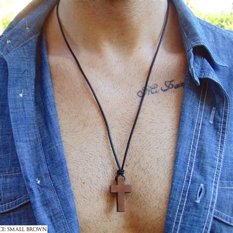 Wooden Cross Necklace - Etsy