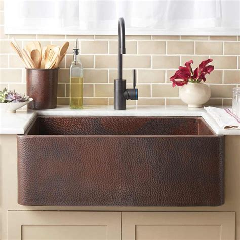 Native Trails 30" Copper Farmhouse Sink, Antique Copper, CPK294 – The ...