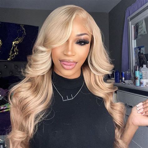 Milk Tea Brown Wig With Blonde Highlights Lace Front Wig Human Hair In