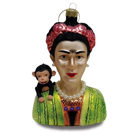 Naked Decor Exclusive Women We Admire Frida Kahlo With Monkey Ornament Naked Decor