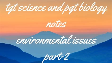 Environmental Issues Handwritten Notes Biology Part Youtube