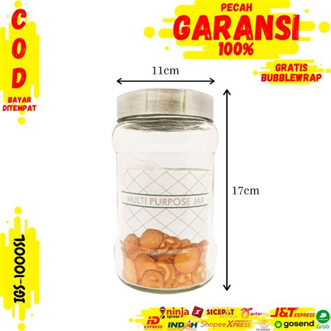 Jual Toples Kaca Kue Kering Lebaran Nastar Beling Besar Tinggi Stoples