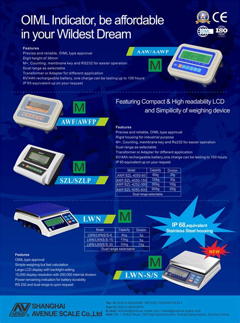 Oiml Approved Electronic Weighing Indicator Of 500kg Szl Oiml