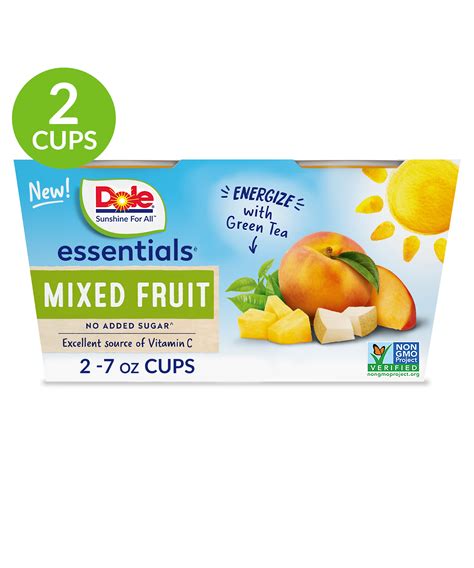 2 Pack Dole Essentials Mixed Fruit Cups In Fruit Juices 7 Oz