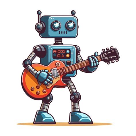 Vector Robot Playing Guitar Premium Ai Generated Vector