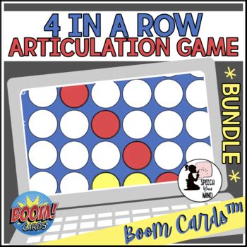 Four In A Row Articulation Boom Cards Bundle Early Late Sounds