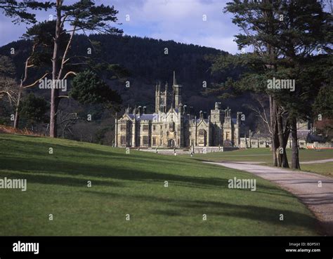 Margam Castle 19th Century Gothic Margam Park View Through Trees