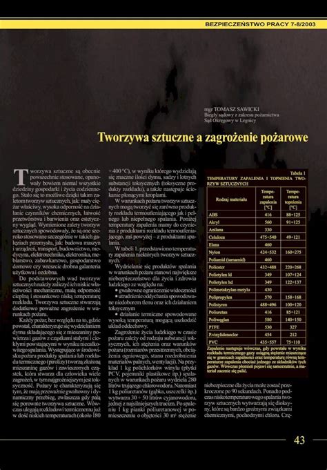 Pdf Tworzywa Sztuczne A Zagroenie Poarowe Dokumen Tips