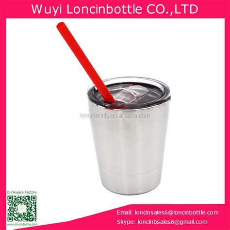 Stainless Steel Cups With Lids And Straws 8.5 Oz,Double Wall Vacuum Insulated Cups With Sliding ...