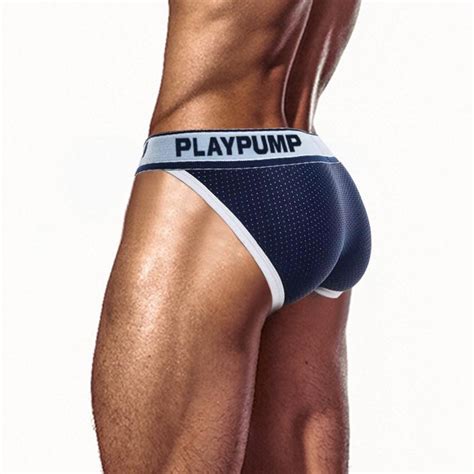 Buy Playpump Hot Cotton Jockstrap Underwear Man Brief Soft Slip Gay