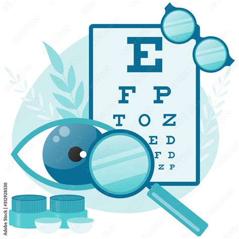 Ophthalmologist Test Myopia Eye. Eye and vision tests. Eyewear ...