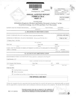 Fillable Online ANNUAL AUDITED REPORT FORM X 17A 5 PART Lil SEC Gov