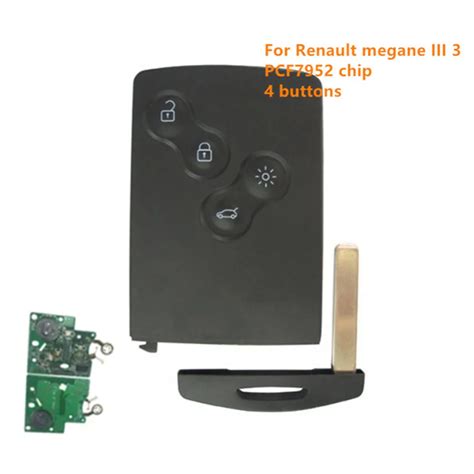 1pc 4 Button Remote Key Card Keyless Smart Key 433mhz PCF7952 Chip 7952