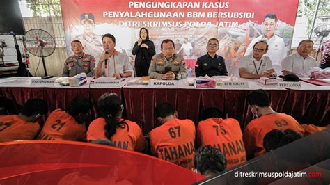 Sindikat Penyalahgunaan Solar Subsidi Dibongkar Ditreskrimsus Polda