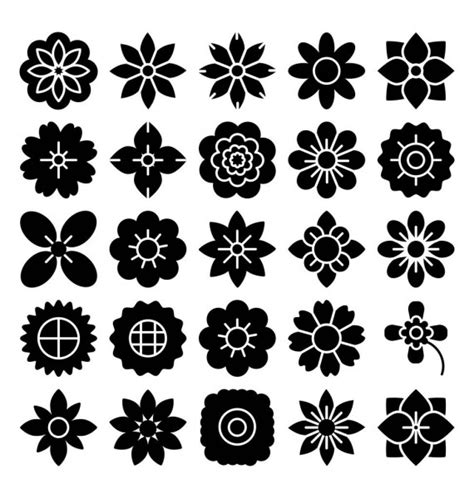 Flower Vector Set Stock Vector Chartcameraman