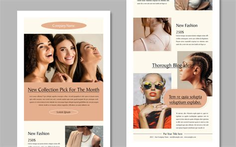 Layout Dei Modelli Di Newsletter Via E Mail Templatemonster